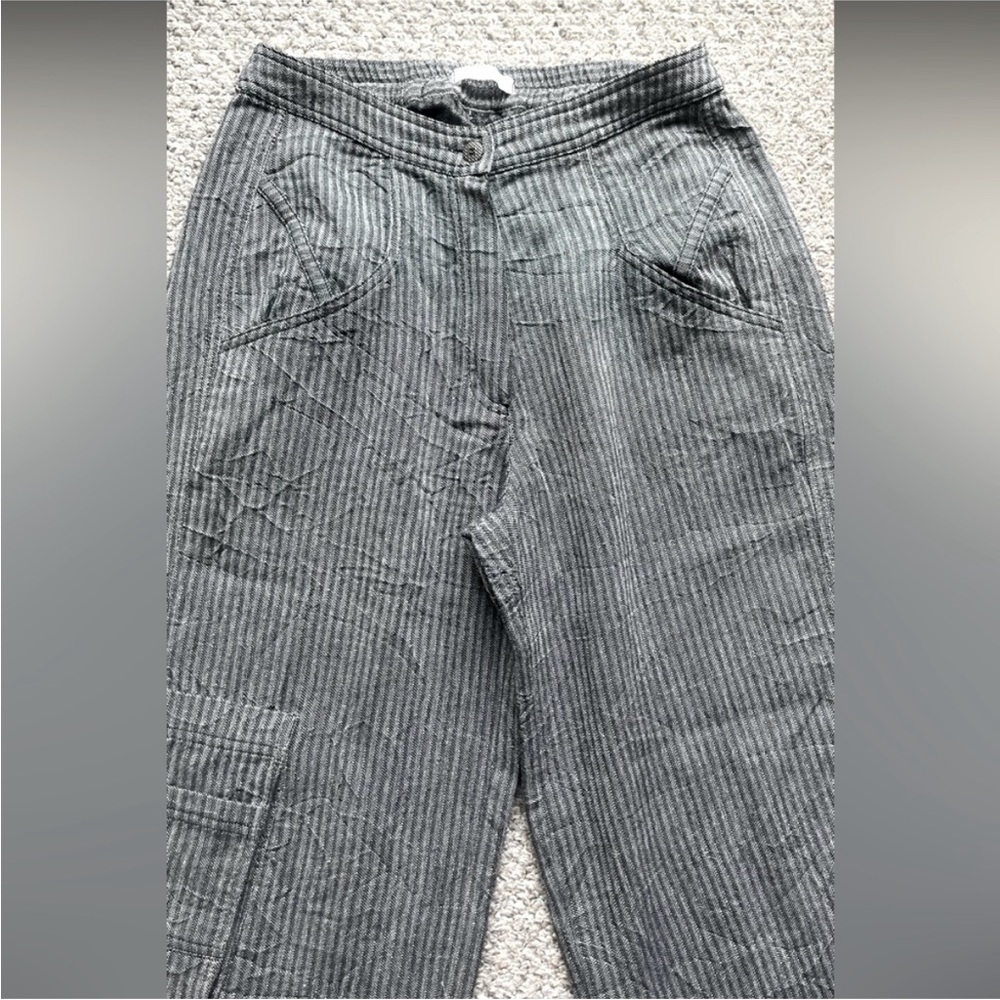 Cannisse French Design Pants, Wool/Cotton blend, Size 2 (US 6/8), pinstripes - Picture 2 of 7